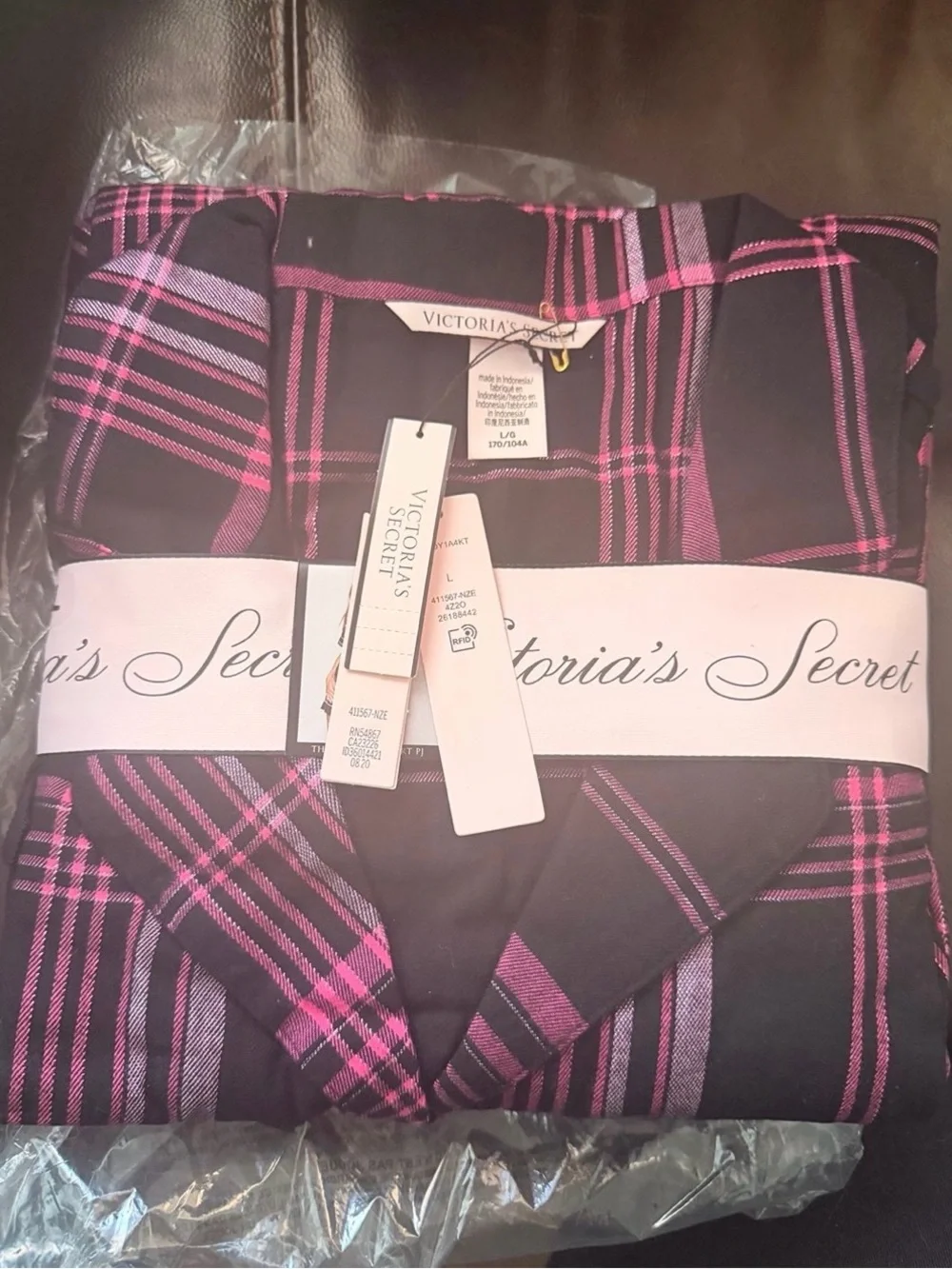 The Flannel Short PJ - Black & Pink Plaid Women's Sleep Set victoria’s Secret